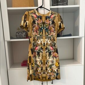Alexander McQueen Gold Mini Dress